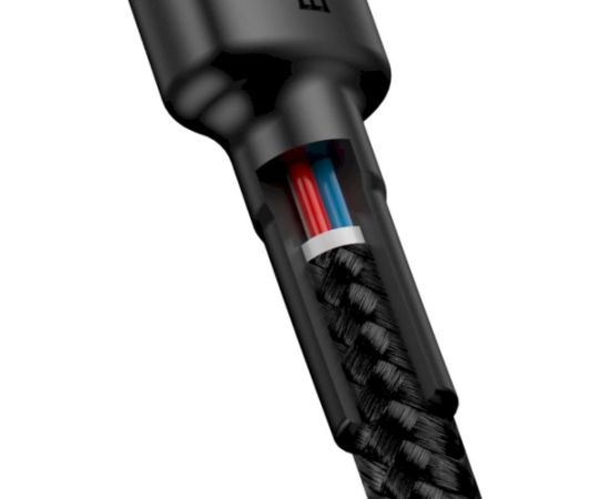 Baseus CATKLF-GG1 Cafule USB-C kabelis 60W 1m / pelēks/melns Data USB kabeļi