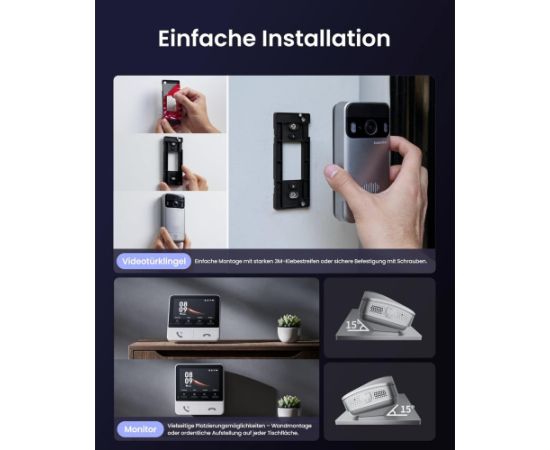 Switchbot video doorbell incl. display (white/silver) LED / LCD мониторы