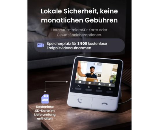 Switchbot video doorbell incl. display (white/silver) LED / LCD мониторы
