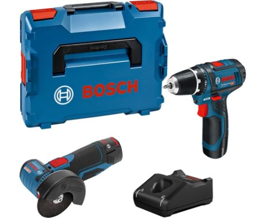 Bosch Powertools 12V professional set GSR 12V-15, GWS 12V-76 combo kit (blue, 2x Li-ion battery 2.0Ah, L-BOXX) Новинки Для дома и сада 