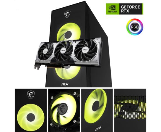 MSI MAG Infinite S AI 2NVM7-002AT (black/transparent, Windows 11 Home) Personālie datori
