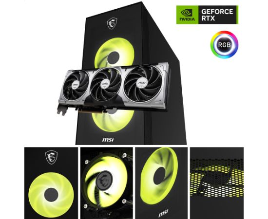 MSI MAG Infinite S AI 2NVP7-001AT (black/transparent, Windows 11 Home) Personālie datori
