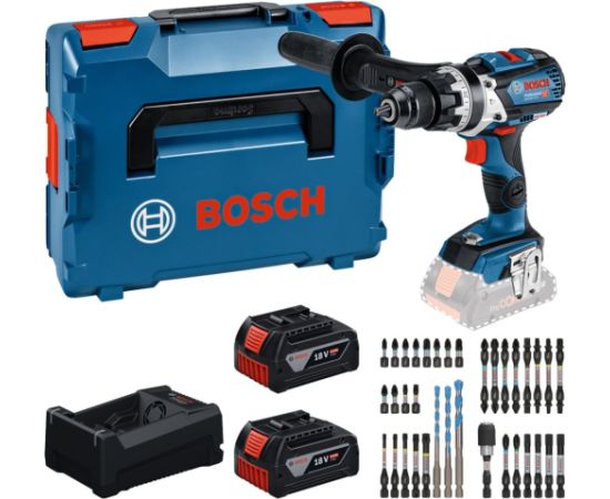 Bosch Powertools tool set cordless impact drill 18 volts 110 Nm with 2 batteries 5.0 Ah and bit set in L-BOXX (boxed) Новинки Для дома и сада 