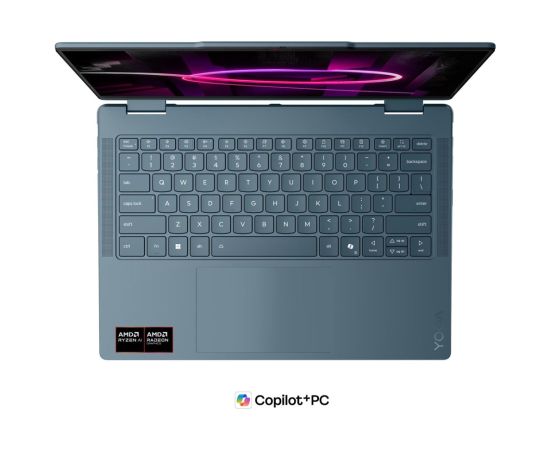 Lenovo Yoga 7 Gen 11 14AGP11 Ryzen AI 5 435 14"WUXGA Touch OLED 400nits 60Hz Glossy 16GB LPDDR5X-8000 SSD512 Radeon 840M Graphics 5.0MP + IR 70Wh Win11 Tidal Teal Portatīvie datori