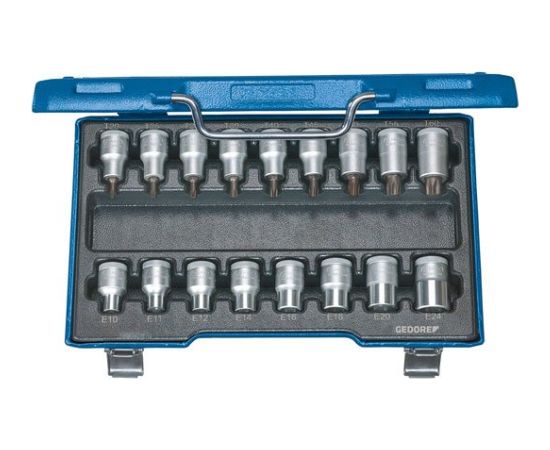 Uzgaļu komplekts Gedore ITX 19 TX-017; 1/2''; 17 gab. Mehāniskie instrumenti