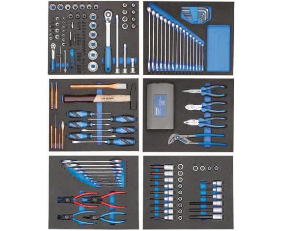 Instrumentu komplekts Gedore TS-190; 190 gab. Mehāniskie instrumenti