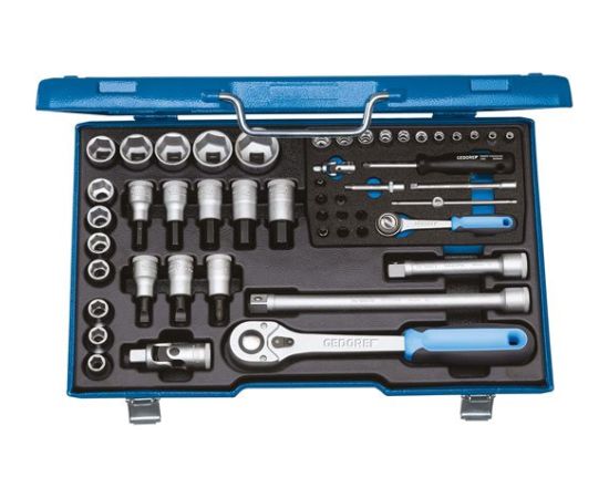 Uzgaļu komplekts Gedore 19 V20U-10; 1/2''; 1/4''; 50 gab. Mehāniskie instrumenti
