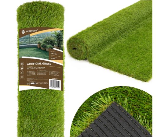 Springos Искусственная трава 2 x 5 м GA0261 Новости, мебель, дом