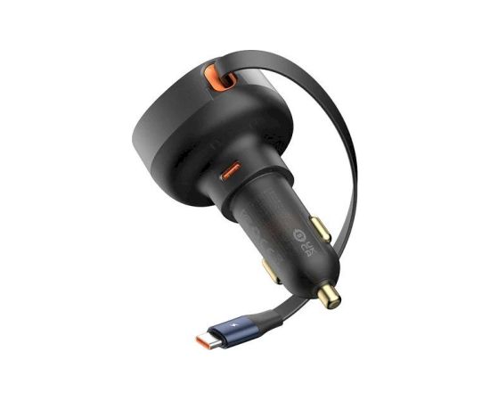 Baseus Enjoyment Pro Car Charger Automašīnas lādētājs USB-C 60W / melns Telefonu lādētāji 12v Automašīnām