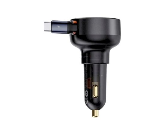 Baseus Enjoyment Pro Car Charger Automašīnas lādētājs USB-C 60W / melns Telefonu lādētāji 12v Automašīnām