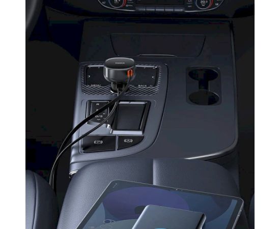 Baseus Enjoyment Pro Car Charger Automašīnas lādētājs USB-C 60W / melns Telefonu lādētāji 12v Automašīnām