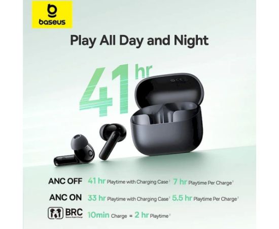 Baseus Bass BF1 NC In-Ear True Wireless Earphones Bezvadu austiņas / zils Austiņas
