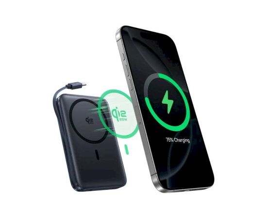Baseus PicoGo AM61 Qi2.2 45W Magnētiskais powerbank 10000mAh / kosmiski melns Power Banks