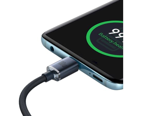 Baseus CAJY000701 Crystal Shine Series Datu kabelis USB-C - USB-C 100W 2m / melns Data USB kabeļi