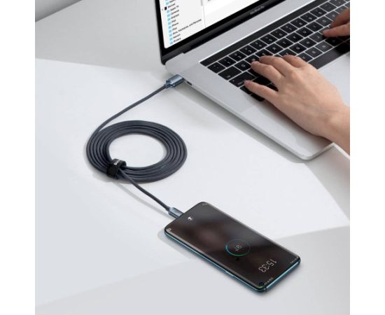 Baseus CAJY000701 Crystal Shine Series Datu kabelis USB-C - USB-C 100W 2m / melns Data USB kabeļi