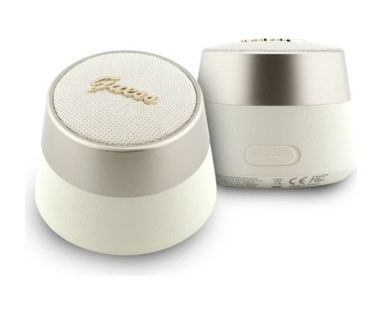 Guess Script Metal Logo Bluetooth Skaļrunis 5W zeltaina Bezvadu skaļruņi