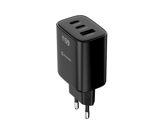 Swissten Edge Tīkla Lādētājs 2x USB-C PD 65W + USB-A QC 18W Melns Telefonu lādētāji 220v