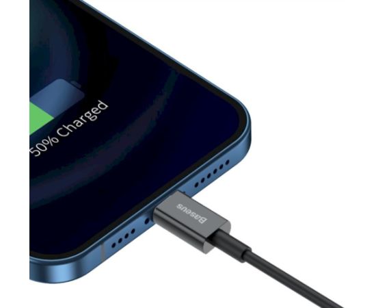 Baseus CALYS-C01 Superior Fast Charging Data Cable USB-Lightning Uzlādes un datu kabelis 2.4A 2m / melns Data USB kabeļi