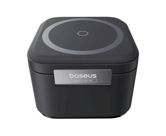Baseus MagPro 3in1 Magnetic Wireless Charger Magnētiskais bezvadu lādētājs 25W / kosmiski melns Bezvadu telefonu lādētāji