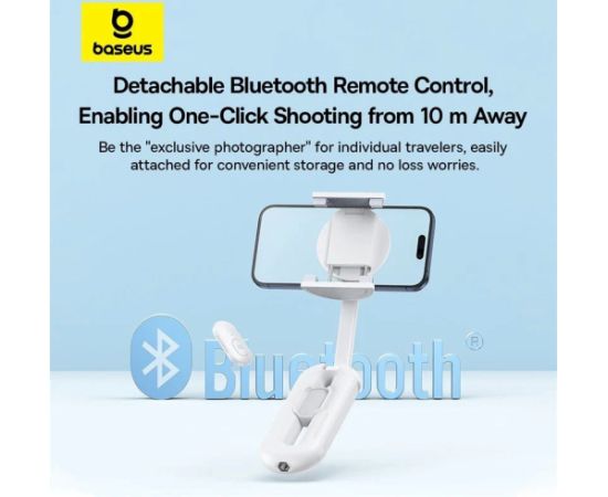 Baseus TechShot Series Dual-Support Монопод для селфи / лунно-белый Телефонные стабилизаторы