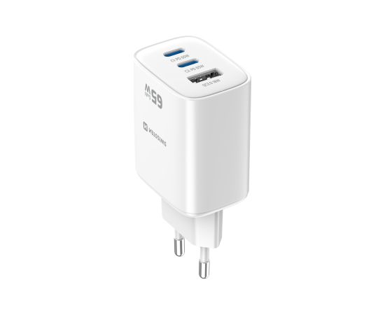 Swissten Edge Tīkla Lādētājs 2x USB-C PD 65W + USB-A QC 18W Balts Telefonu lādētāji 220v