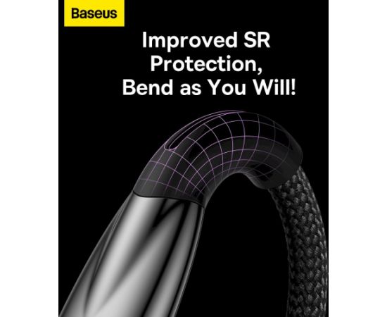 Baseus Glimmer Series Fast Charging Data Cable USB-A - USB-C Ātrās uzlādes datu kabelis 100W 1m / melns Data USB kabeļi