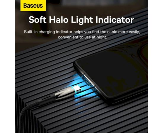 Baseus Glimmer Series Fast Charging Data Cable USB-A - USB-C Ātrās uzlādes datu kabelis 100W 1m / melns Data USB kabeļi