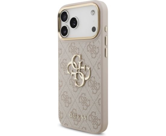 Guess 4G Big 4G Classic Logo Big Strap Metal Buttons Case for iPhone 17 Pro Max Rozā Neoriģinālie Maciņi