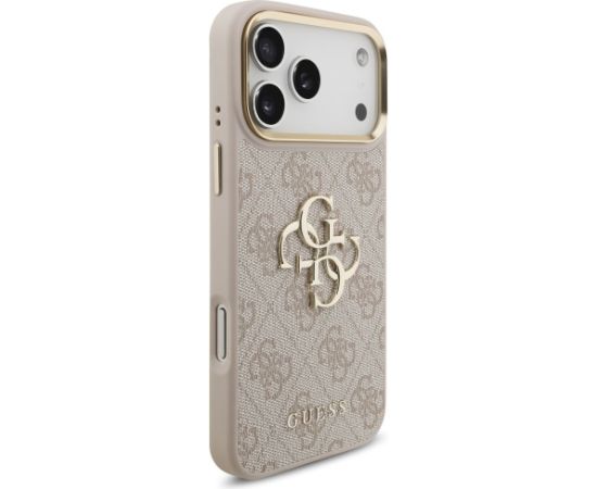 Guess 4G Big 4G Classic Logo Big Strap Metal Buttons Case for iPhone 17 Pro Max Rozā Neoriģinālie Maciņi
