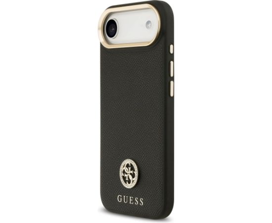 Case Guess Grained Strass Logo MagSafe Aizsargapvalks priekš iPhone Air / melns Neoriģinālie Maciņi