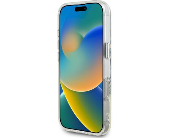 Case Guess IML Metal Colored Circle Classic Logo MagSafe Aizsargapvalks priekš iPhone 16 Pro / melns Neoriģinālie Maciņi