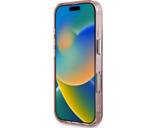 Guess IML Metal Mountain Logo MagSafe Case Aizsargapvalks priekš iPhone 16 Pro Max / rozā Neoriģinālie Maciņi