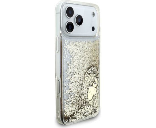 Guess Liq case Glitter 4 Charms Aizsargapvalks priekš iPhone 17 Pro Max / zelta Neoriģinālie Maciņi