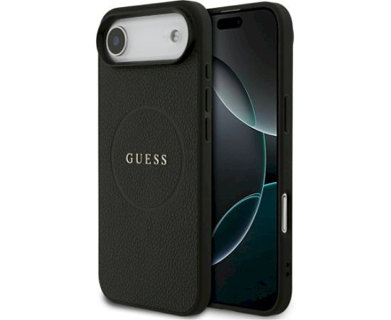Guess Grained Ring MagSafe case Aizsargapvalks priekš iPhone Air / melns Neoriģinālie Maciņi