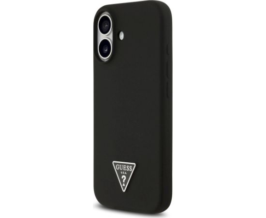 Case Guess Silicone Triangle Logo MagSafe Aizsargapvalks priekš iPhone 17 / melns Neoriģinālie Maciņi
