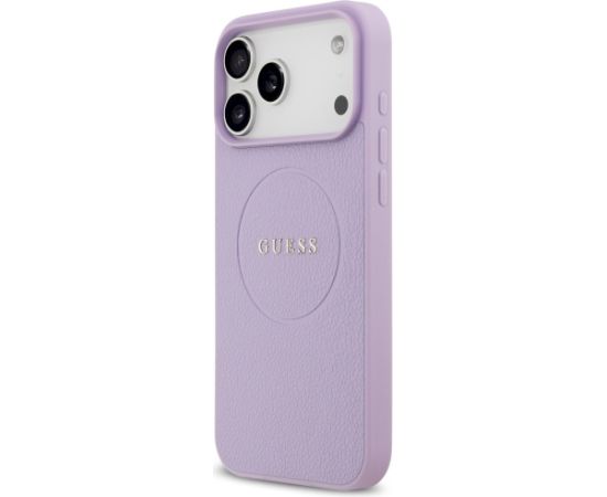 Guess Grained Ring MagSafe Case Aizsargapvalks priekš iPhone 17 Pro Max / violets Neoriģinālie Maciņi
