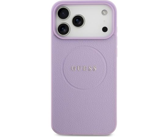 Guess Grained Ring MagSafe Case Aizsargapvalks priekš iPhone 17 Pro Max / violets Neoriģinālie Maciņi
