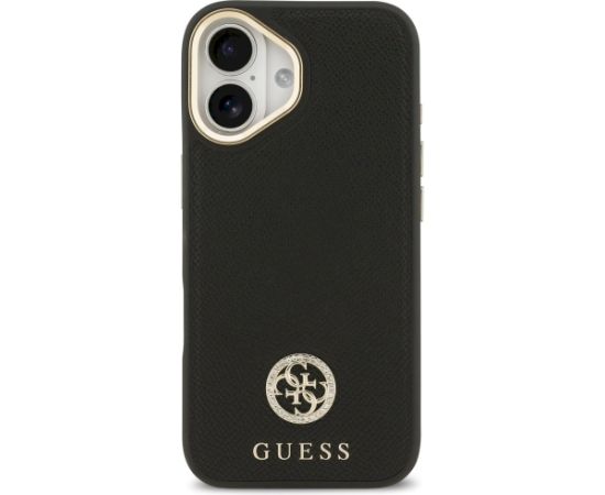 Case Guess Grained Strass Logo MagSafe Aizsargapvalks priekš iPhone 17 / melns Neoriģinālie Maciņi