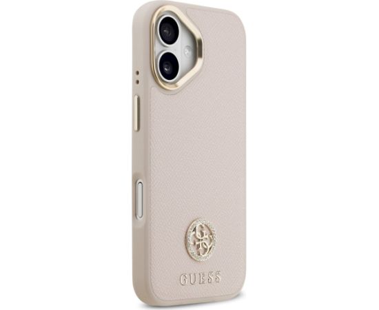 Case Guess Grained Strass Logo MagSafe Aizsargapvalks priekš iPhone 17 / rozā Neoriģinālie Maciņi