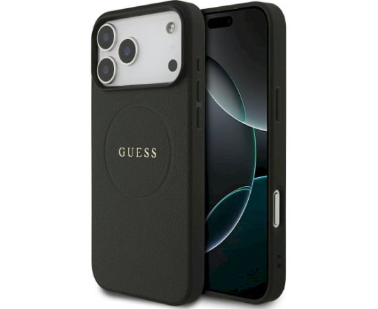Guess Grained Ring MagSafe case Защитный чехол для iPhone 17 Pro Max / чёрный Чехлы - альтернативные