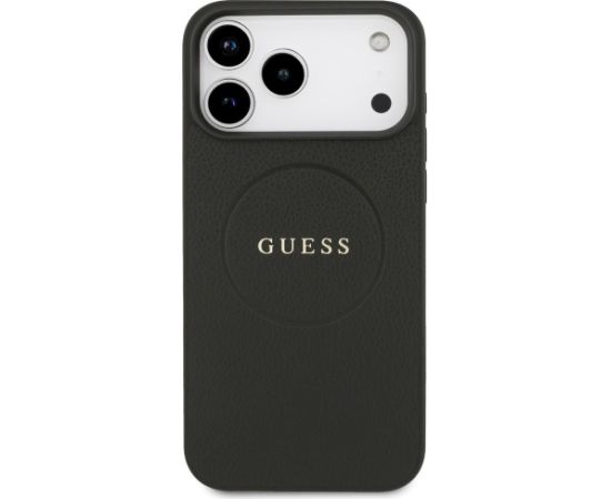 Guess Grained Ring MagSafe case Защитный чехол для iPhone 17 Pro Max / чёрный Чехлы - альтернативные
