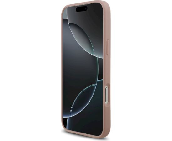 Case Guess Rhinestone Triangle Logo Aizsargapvalks priekš iPhone 17 Pro Max / rozā Neoriģinālie Maciņi