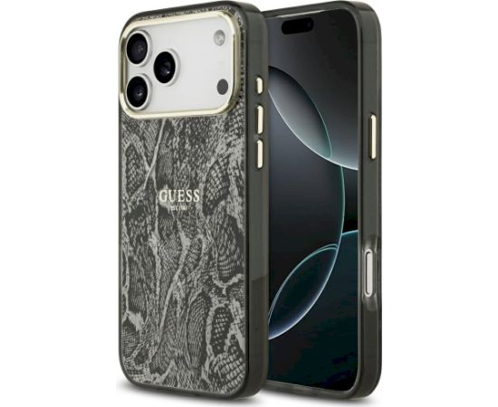 Guess Python Pattern MagSafe Case Защитный чехол для iPhone 17 Pro Max / чёрный Чехлы - альтернативные