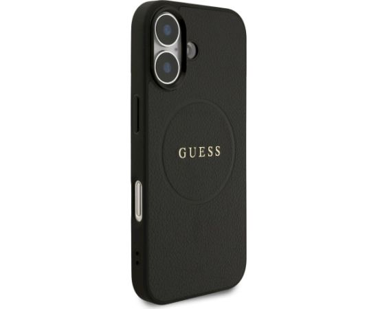 Guess Grained Ring MagSafe Aizsargapvalks priekš iPhone 17 / melns Neoriģinālie Maciņi