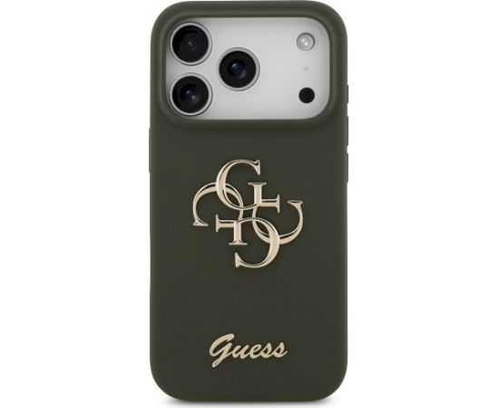 Guess Silicone Big 4G Script case Защитный чехол для iPhone 17 Pro / хаки Чехлы - альтернативные