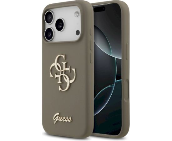 Guess Silicone Big 4G Script Case Защитный чехол для iPhone 17 Pro / коричневый Чехлы - альтернативные