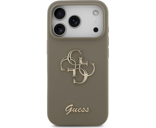 Guess Silicone Big 4G Script Case Защитный чехол для iPhone 17 Pro / коричневый Чехлы - альтернативные