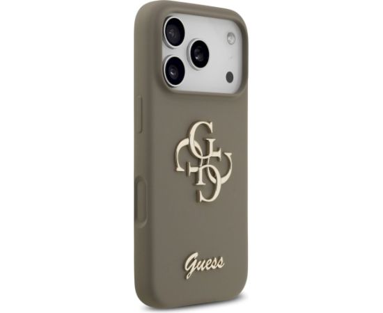 Guess Silicone Big 4G Script Case Защитный чехол для iPhone 17 Pro / коричневый Чехлы - альтернативные