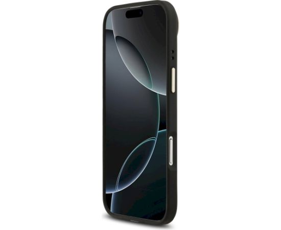 Case Guess Peony Hot Stamp MagSafe Aizsargapvalks priekš iPhone Air / melns Neoriģinālie Maciņi