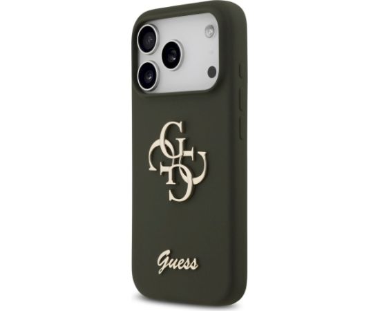 Guess Silicone Big 4G Script case Защитный чехол для iPhone 17 Pro Max / хаки Чехлы - альтернативные